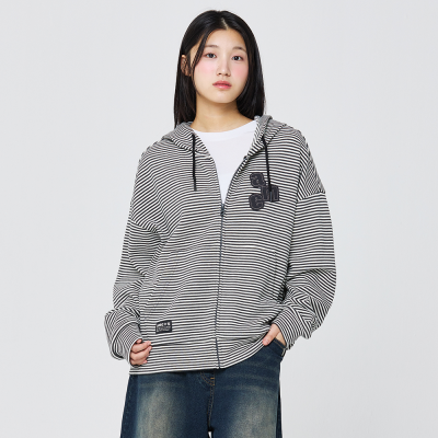 [소이] 여자 가을신상 아플리케스트라이프후드점퍼(26F0152)