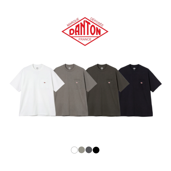 [ DANTON ] 단톤 플레인 숏슬리브 포켓 티셔츠