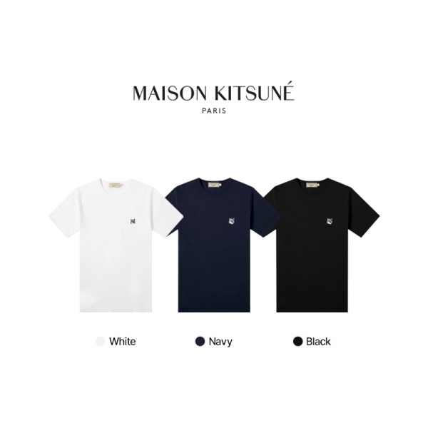 [ MAISON KITSUNE ] 메종키츠네 그레이 폭스헤드 반팔