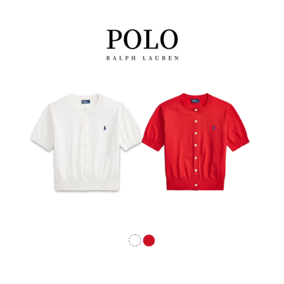 [ POLO ] 폴로 코튼 반팔 가디건