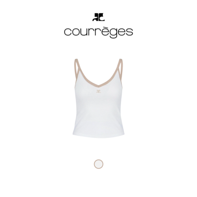 [ COURREGES ] 꾸레쥬 브이넥 슬리브리스