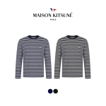 [ MAISON KITSUNE ] 메종키츠네 스트라이프 롱슬리브