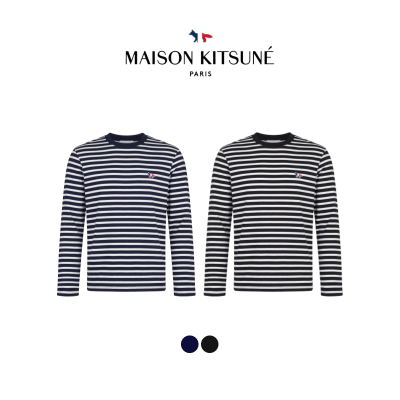 [ MAISON KITSUNE ] 메종키츠네 스트라이프 롱슬리브