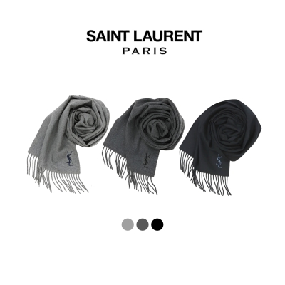 [ YSL ] 입생로랑 캐시미어 입생로랑 자수 머플러