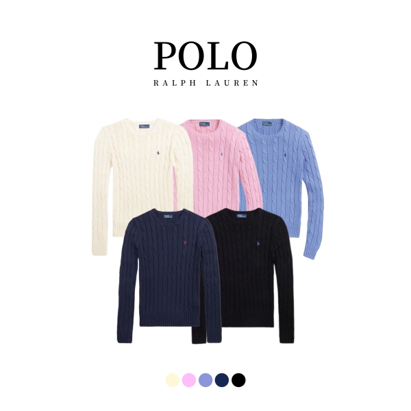 [ POLO ] 폴로 여성 케이블 긴팔니트