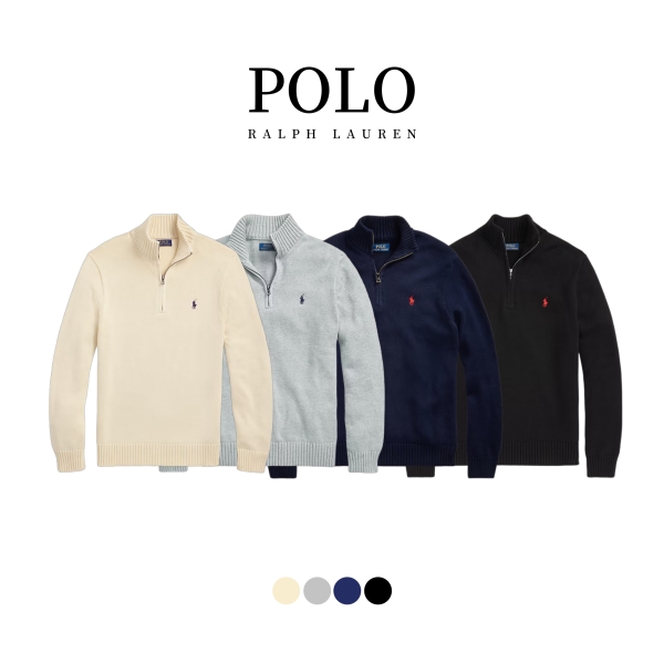 [ POLO ] 폴로 코튼 반집업