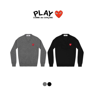 [ COMME DES GARCONS ] 꼼데가르송 브이넥 긴팔 니트