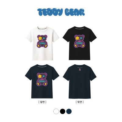 [ TEDDY BEAR ] 테디베어 형광보라 반팔