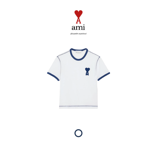 [ AMI ] 아미 PARIS 니트패치 반팔