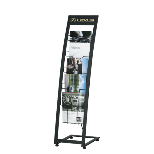 CS-105BK(A4용 1열5단) <BR>잡지대 카탈로그 리플렛 안내대 스탠드 홍보대 홍보 안내 꽂이 철제 리플렛꽂이 A4꽂이 카다로그