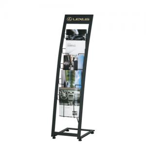 CS-105BK(A4용 1열5단) <BR>잡지대 카탈로그 리플렛 안내대 스탠드 홍보대 홍보 안내 꽂이 철제 리플렛꽂이 A4꽂이 카다로그