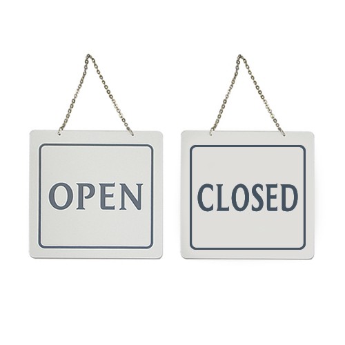 OPEN CLOSED(양면)-(7901) <BR>오픈클로즈 팻말 사인 도어사인 레터링 안내판