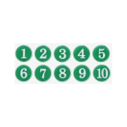 1190 에폭시번호판(초록) <BR>아이넘버 표지판 안내판 숫자 번호표 스티커 라커번호 테이블번호 원형숫자판 PC방 사우나번호판 사물함