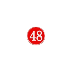 4842 에폭시번호판(빨강) <BR>아이넘버 표지판 안내판 숫자 번호표 번호스티커 라커번호 테이블번호 원형숫자판 PC방 사우나번호판 사물함