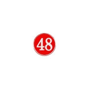 4842 에폭시번호판(빨강) <BR>아이넘버 표지판 안내판 숫자 번호표 번호스티커 라커번호 테이블번호 원형숫자판 PC방 사우나번호판 사물함