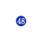4841 에폭시번호판(파랑) <BR>아이넘버 표지판 안내판 숫자 번호표 번호스티커 라커번호 테이블번호 원형숫자판 PC방 사우나번호판 사물함