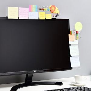 모니터메모보드 <BR>아크릴 투명 모니터 메모 보드 포스트잇 컴퓨터 옆 메모판 검정