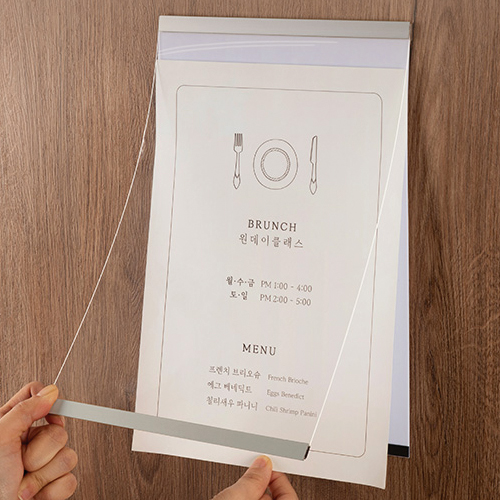 우드 아크릴프레임 액자 A4<BR> 부착용 메뉴판 공지 상장 전시용 액자