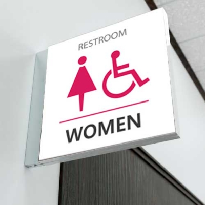 화장실 양면돌출표찰 BY-6 (20&times;20cm) 샘플9