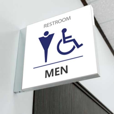 화장실 양면돌출표찰 BY-6 (20&times;20cm) 샘플8