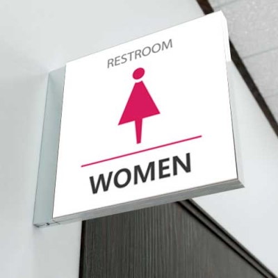 화장실 양면돌출표찰 BY-6 (20&times;20cm) 샘플7