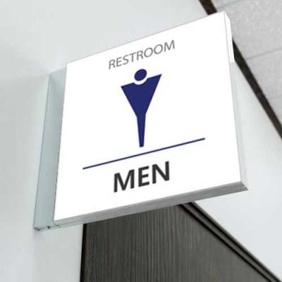 화장실 양면돌출표찰 BY-6 (20&times;20cm) 샘플6