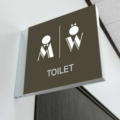 화장실 양면돌출표찰 BY-6 (20&times;20cm) 샘플40