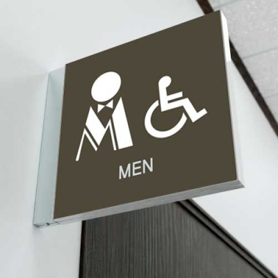 화장실 양면돌출표찰 BY-6 (20&times;20cm) 샘플38