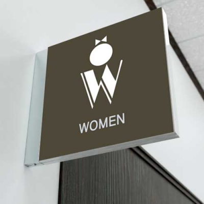 화장실 양면돌출표찰 BY-6 (20&times;20cm) 샘플37