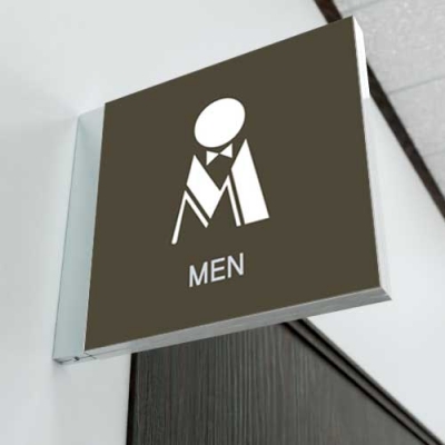 화장실 양면돌출표찰 BY-6 (20&times;20cm) 샘플36