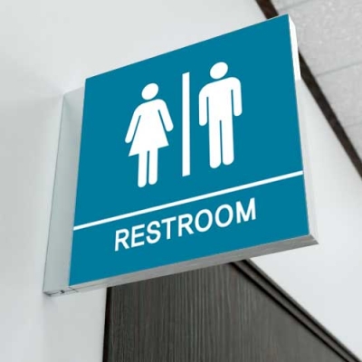 화장실 양면돌출표찰 BY-6 (20&times;20cm) 샘플35