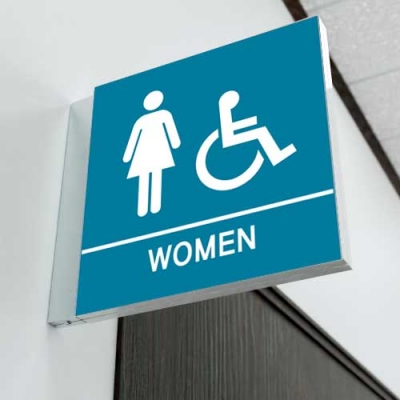 화장실 양면돌출표찰 BY-6 (20&times;20cm) 샘플34