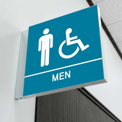 화장실 양면돌출표찰 BY-6 (20&times;20cm) 샘플33