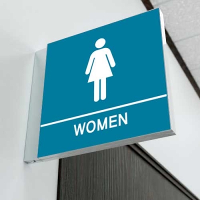 화장실 양면돌출표찰 BY-6 (20&times;20cm) 샘플32