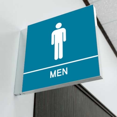 화장실 양면돌출표찰 BY-6 (20&times;20cm) 샘플31