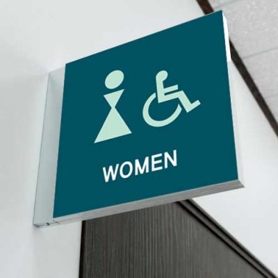 화장실 양면돌출표찰 BY-6 (20&times;20cm) 샘플29