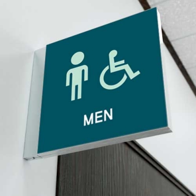 화장실 양면돌출표찰 BY-6 (20&times;20cm) 샘플28