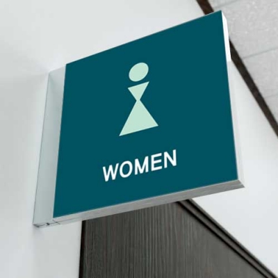 화장실 양면돌출표찰 BY-6 (20&times;20cm) 샘플27