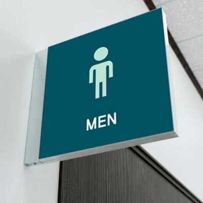 화장실 양면돌출표찰 BY-6 (20&times;20cm) 샘플26