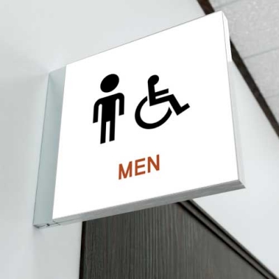 화장실 양면돌출표찰 BY-6 (20&times;20cm) 샘플23