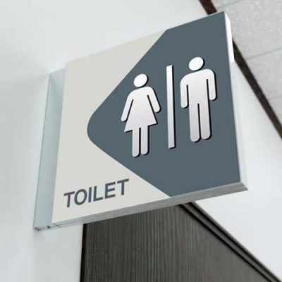 화장실 양면돌출표찰 BY-6 (20&times;20cm) 샘플20