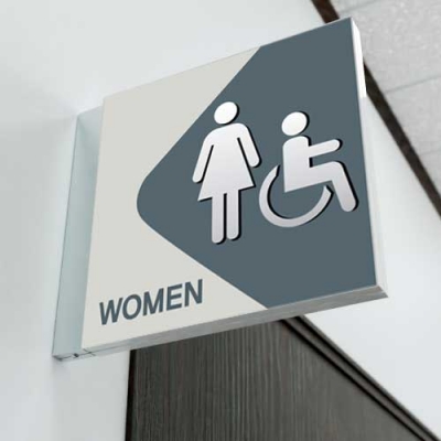 화장실 양면돌출표찰 BY-6 (20&times;20cm) 샘플19