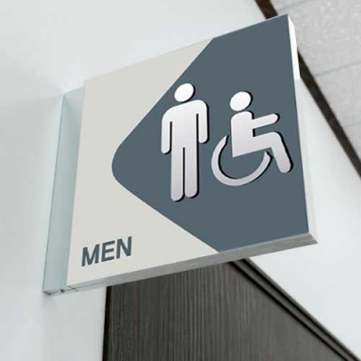 화장실 양면돌출표찰 BY-6 (20&times;20cm) 샘플18