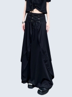 front strap belt A-line skirt