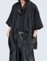 Flower Embroidered Kimono Short-sleeved shirt