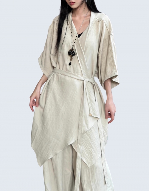 Setup Design Unbalanced Kimono Shirt