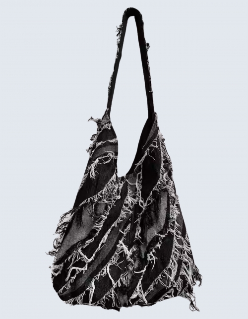 Denim Patchwork Canvas Bag