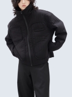 Simple High-Neck Quilting Jacket