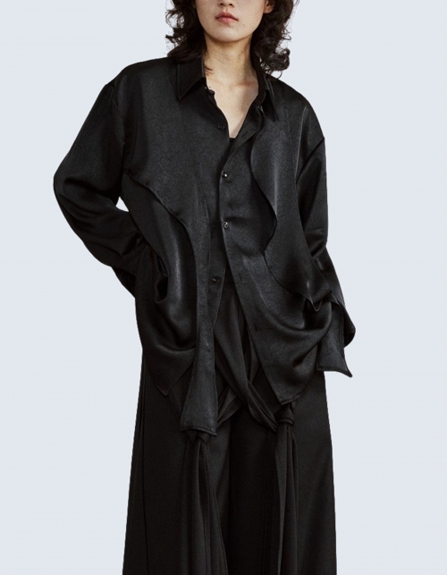 delicate patterned layered shirt