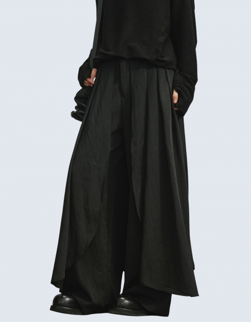 Irregular multi-panel layered pants